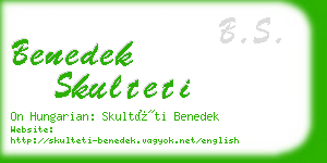 benedek skulteti business card